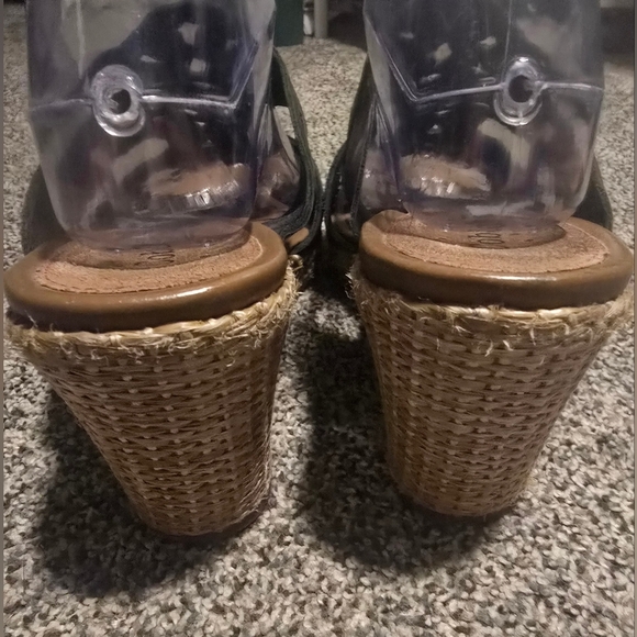 COBB HILL WEDGE SANDAL BY NEW BALANCE WOMENS SHOES SIZE 9 Black - Picture 3 of 11